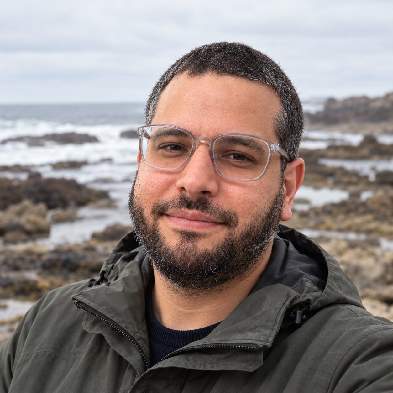 Carlos Ortiz on a rocky Atlantic shore